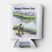Happy Fathers Day Card voor forelzalm Blikjeskoeler (Voorkant)