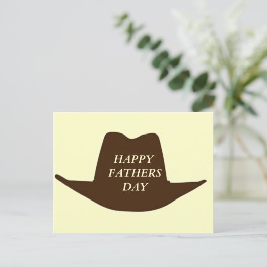 Happy Fathers Day Cowboy Briefkaart (Staand voorkant)