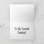 Happy Fathers Day Cowboy Kaart (Binnen)