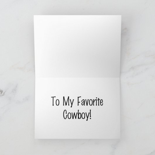 Happy Fathers Day Cowboy Kaart (Binnen)