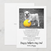 Happy Fathers Day Custom Dog Photo Funny Feestdagenkaart (Voorkant / Achterkant)