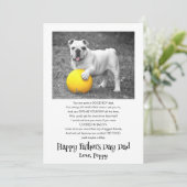 Happy Fathers Day Custom Dog Photo Funny Feestdagenkaart (Staand voorkant)