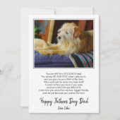 Happy Fathers Day Custom Dog Photo Funny Feestdagenkaart (Voorkant)