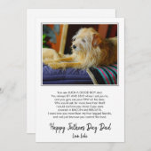Happy Fathers Day Custom Dog Photo Funny Feestdagenkaart (Voorkant / Achterkant)