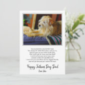 Happy Fathers Day Custom Dog Photo Funny Feestdagenkaart (Staand voorkant)