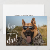 Happy Fathers Day Custom Dog Photo Wenskaart Feestdagenkaart (Voorkant / Achterkant)