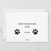 Happy Fathers Day Custom Dog Photo Wenskaart Feestdagenkaart (Achterkant)
