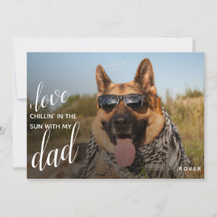 Happy Fathers Day Custom Dog Photo Wenskaart Feestdagenkaart