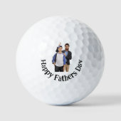 Happy Fathers Day Custom Funny Afbeelding Golfballen (Voorkant)