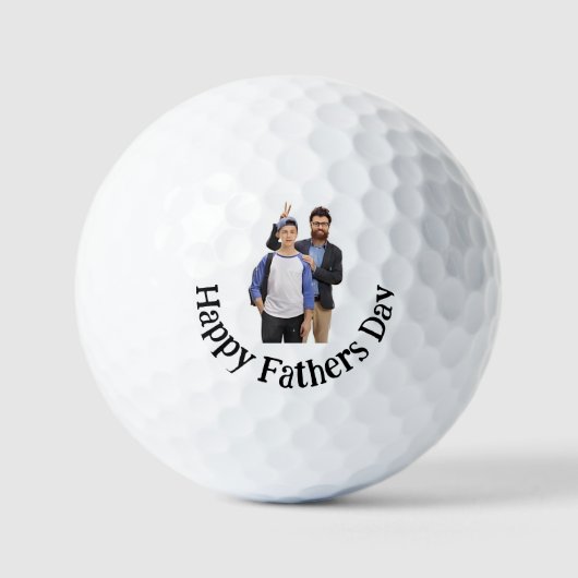 Happy Fathers Day Custom Funny Afbeelding Golfballen (Voorkant)