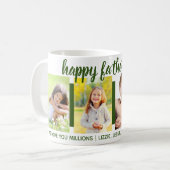 Happy Fathers Day Custom Greep 4 Foto Green Koffiemok (Voorkant links)