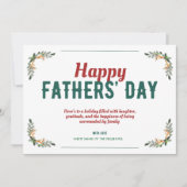 HAPPY FATHERS' DAY Custom Holiday Kaart (Voorkant)
