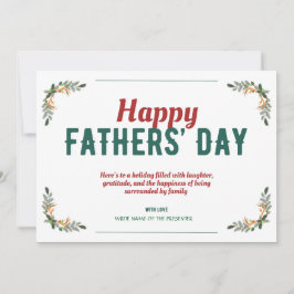 HAPPY FATHERS' DAY Custom Holiday Kaart