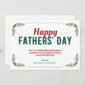 HAPPY FATHERS' DAY Custom Holiday Kaart (Voorkant / Achterkant)