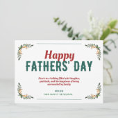 HAPPY FATHERS' DAY Custom Holiday Kaart (Staand voorkant)