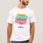 Happy Fathers Day Custom Voeg vader of Kinder naam T-shirt (Voorkant)