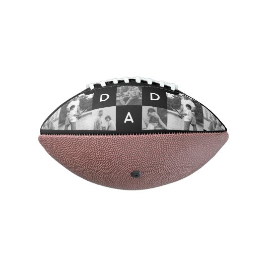 Happy Fathers Day Dad Black & White Photo Grid American Football (Gedraaid 270)