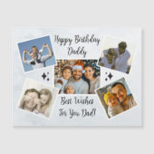 Happy Fathers Day Dad Custom 5 Photo Collage Kaart (Voorkant)