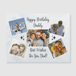 Happy Fathers Day Dad Custom 5 Photo Collage Kaart
