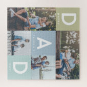 Happy Fathers Day Dad Modern Multi Photo Grid Legpuzzel (Horizontaal)
