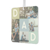 Happy Fathers Day Dad Modern Multi Photo Grid Luchtverfrisser (Links)