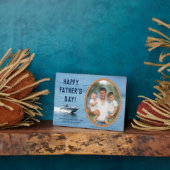 Happy Fathers Day Dad Persoonlijke foto Fotoplaat (Zijkant)