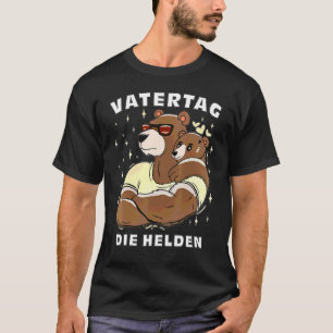 Happy Fathers Day Daddy Beer De helden Vatertag D T-shirt