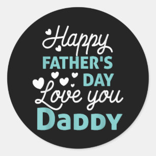 Happy Fathers Day Daddy Shirt 2025 voor papa Ronde Sticker