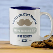 Happy Fathers Day - De grootste grootmacht ter wer Tweekleurige Koffiemok