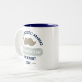 Happy Fathers Day - De grootste grootmacht ter wer Tweekleurige Koffiemok (Voorkant links)