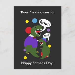 Happy Fathers Day-dinosaurus van Son Personalize Briefkaart