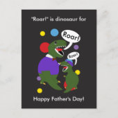 Happy Fathers Day-dinosaurus van Son Personalize Briefkaart (Voorkant)