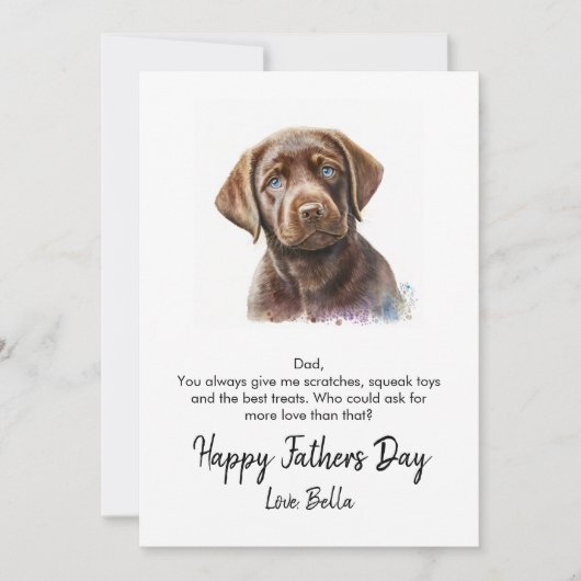 Happy Fathers Day Dog Foto Feestdagenkaart (Voorkant)