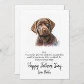 Happy Fathers Day Dog Foto Feestdagenkaart (Voorkant / Achterkant)