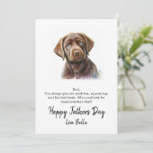 Happy Fathers Day Dog Foto Feestdagenkaart (Staand voorkant)