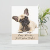Happy Fathers Day Dog Foto Feestdagenkaart (Staand voorkant)
