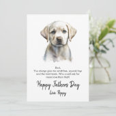 Happy Fathers Day Dog Foto Feestdagenkaart (Staand voorkant)
