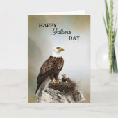 Happy Father's Day Eagle and Chick Kaart (Voorkant)