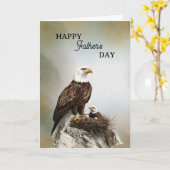 Happy Father's Day Eagle and Chick Kaart (Gele Bloem)