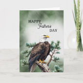 Happy Father's Day Eagle On A Branch Kaart (Voorkant)