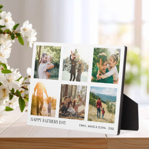Happy Fathers Day Eenvoudige moderne fotocollage Fotoplaat