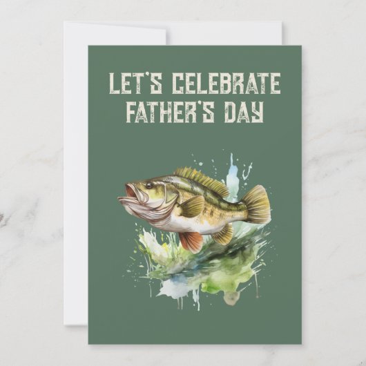 Happy Fathers Day Fish Party Kaart (Voorkant)