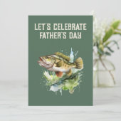 Happy Fathers Day Fish Party Kaart (Staand voorkant)