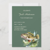 Happy Fathers Day Fish Party Kaart (Achterkant)