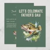 Happy Fathers Day Fish Party Kaart (Voorkant / Achterkant)