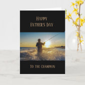 Happy Father's Day Fishing Fisherman Fish Kaart (Gele Bloem)