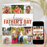 Happy Fathers Day Foto Collage Persoonlijk Kaart<br><div class="desc">De persoonlijke kaart van de Vaderdag die u voor iedereen kunt aanpassen! Het fotomalplaatje is klaar voor u om 8 van uw favoriete foto's toe te voegen en de tekst binnen en uit te personaliseren. De voorbeeldtekst op de voorkant staat "gelukkig vaderdag tot de beste man ooit" en je kunt...</div>