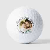 HAPPY FATHERS DAY Foto gepersonaliseerde golfballe Golfballen (Voorkant)