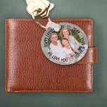 Happy Fathers Day Foto We houden van jullie foto Sleutelhanger<br><div class="desc">De sleutelhanger van de Foto van de vaderdag met volledig editable bewoordingen om uw favoriete familiefoto te lijsten. De formulering luidt momenteel "HAPPY VADERDAG ♡ 20##.. WIJ HOUDEN VAN U ♡ [UW NAMEN]" en zitten op een semi-ondoorzichtige grens. De vetgedrukte tekst is gemakkelijk aan te passen met het jaar en...</div>