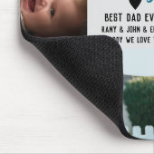Happy Fathers Day Fotocollage Aangepaste namen Dad Muismat (Hoek)